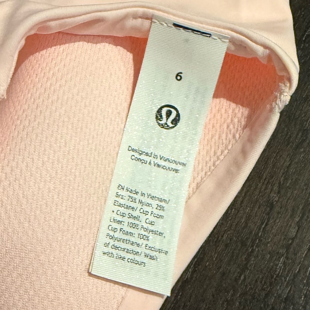 NWT Lululemon Like a Cloud Double Strap Bra Light Support B/C Cup Size 6 Pink - Picture 6 of 6